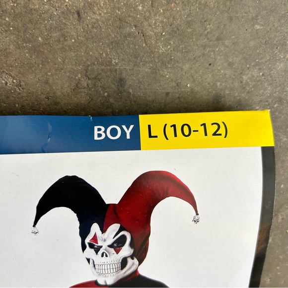 Halloween Costume Scary Evil Jester | Boys size Large 10-12 | New in package - Picture 8 of 9